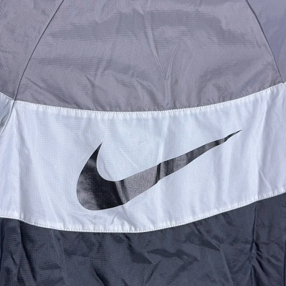 Nike Windrunner Jacket Kids Size Small Polyester Grey White‎ Black Sportswear